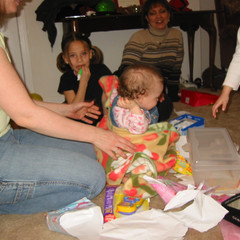 Peek a Boo in the Blanket from Great Grandma Zyk.JPG