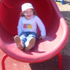 Aubri Down the Slide.JPG