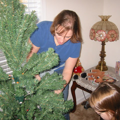 Mom Helps Fluff the Branches.JPG