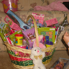 Digging In to the Easter Basket.JPG