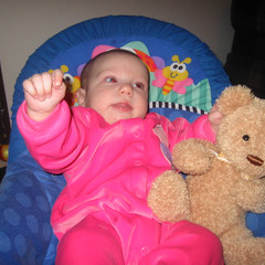 Trying to hold the bear.jpg