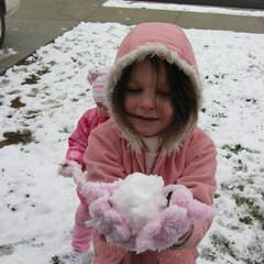 Aubri Makes a Snowball.JPG