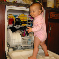 Aeryn Conquers the Dishwasher.JPG