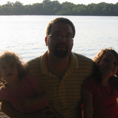 Daddy and His Big Girls.JPG